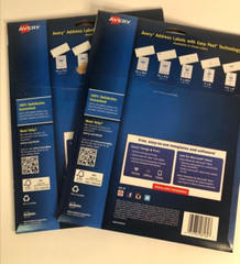 Avery Easy Peel Address Labels 8160 Ink Jet 50 Sheets Total of 1500 Labels