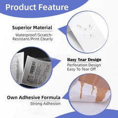 Fanfold 4”x 6” Direct Thermal Shipping Labels Self Adhesive, 500 Postage Mail…