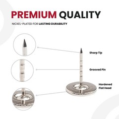 16MM GROOVED Flathead Pins for Retail Security Tags EAS Loss Prevention – 100…