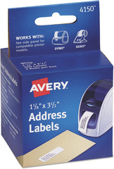 4150 Multi-Purpose Labels, 3-1/2-Inch X1-1/8-Inch, 130/Roll,2 RL/BX, White