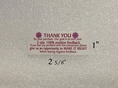 Thank You for your PURCHASE stickers 30PCS Design#10 Dark Purple Letters