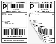50 Premium Shipping Labels 8.5″ x 5.5″ Half Sheets Self Adhesive 2 Per Sheet US