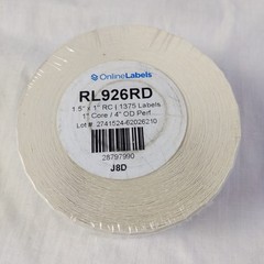 Lot of 4 – Online Labels RL926RD Thermal Roll White 1.5″ x 1″ 5500 total Labels