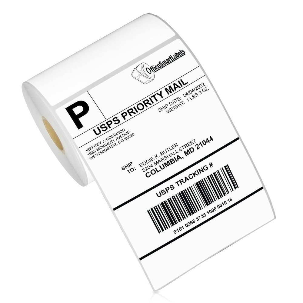 – 4″ x 6″ Direct Thermal Labels – Compatible with Zebra & Rollo Desktop Print…
