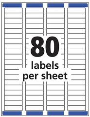 New Box of 2000 Avery 8167/5167/5267 Return Address Shipping Labels 1/2″x 1 3/4″