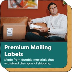 – 2″ X 8″ Direct Thermal Labels (2500 Count, 10 Rolls) – Long Format Barcode …