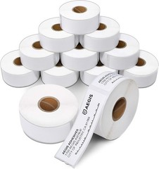 12 Rolls Dymo Compatible Direct Thermal Labels 30252 (4200 Labels) 1 1/8″ X 3.5″