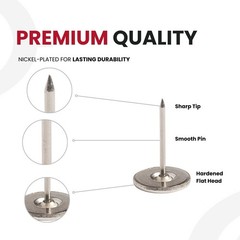 16MM Smooth Flathead Pins for Retail Security Tags EAS Loss Prevention – 1000…