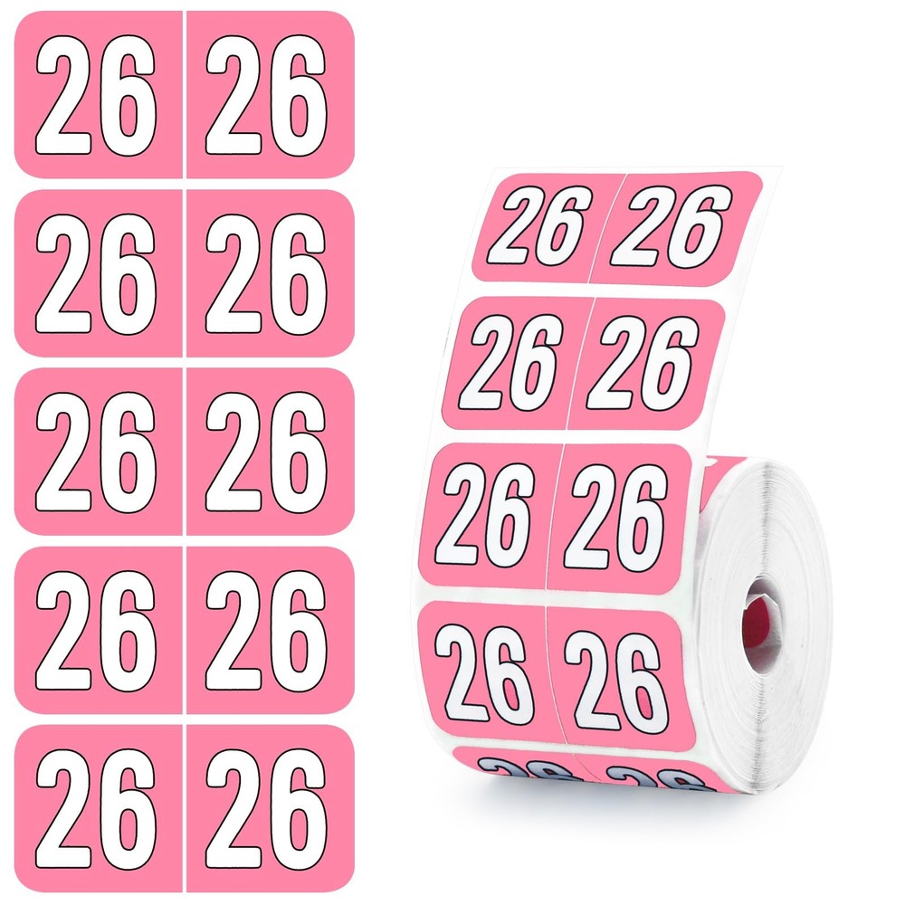 2026 Year Stickers, Waterproof File Folder Labels, Self-Adhesive Rectangle Tabs