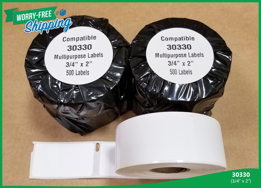 8 Address Rolls White Compatible 4XL(Dymo) Printers TURBO 30330 File Folder Tag