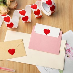 500Pcs 1 Inch Heart Shaped Tanning Stickers for Valentine’s Day Wedding Evelopes