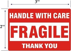 Versatile 500 Count Packing Labels – 2″ x 3″ Fragile Stickers for Every Parcel