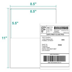 Shipping Labels 2 Per A4 Sheet For Laser and Inkjet Self Adhesive 8.5″ x 5.5″