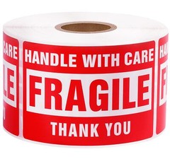 3 x 2 Inch Handle with Care 500 Fragile Stickers for Shipping Moving-1 Roll