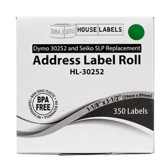 DYMO LW 30252 GREEN Address Labels for LabelWriter – 100 Rolls of 350 – FAST !