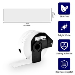 2Rolls 1.1″x3.5″ Permanent Frame DK-1201 for Brother QL Address Label Printer
