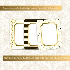 Gold Multi-Purpose Name Tags 45 Self-Adhesive Labels for Gifts 3.5″x2.75″