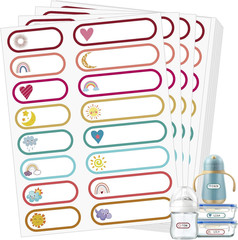 480 Pcs Baby Bottle Labels for Daycare Essentials | Self-Laminating School Name
