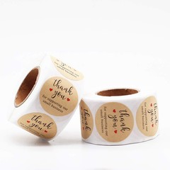 1.5” Thank You for Supporting Our Small Business, Kraft Paper Thank You Stic…
