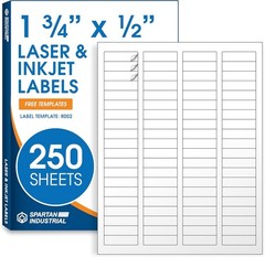 1.75″ X 0.5″ Matte White Return Address Labels 250 Sheets, 20000 Stickers Mai…