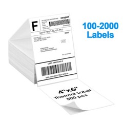 2000 Fanfold 4×6 Thermal Shipping Labels Mailing Address For Zebra Rollo Printer