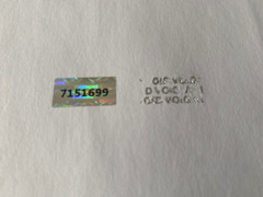 Warranty Void Hologram Security Label Sticker duplicated number sticker 600pcs