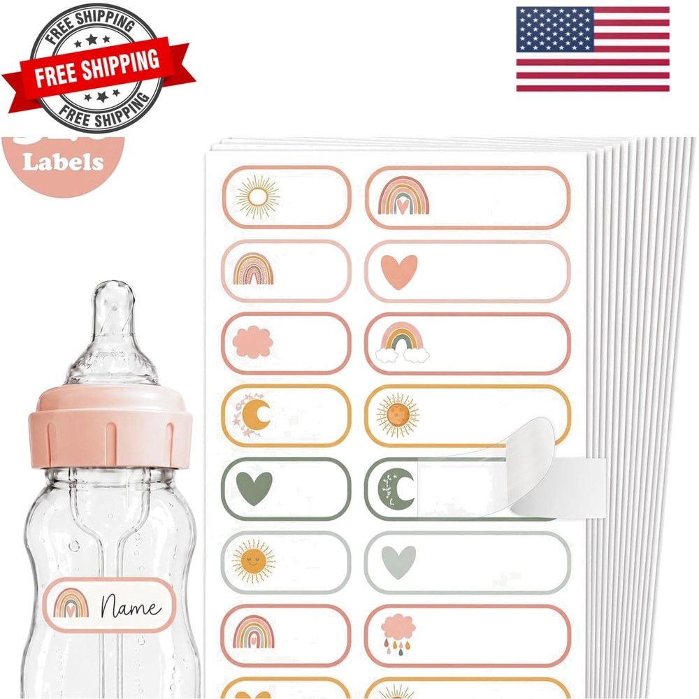 320 Pcs Labels for Kids Stuff Daycare Waterproof Baby Name Labels Washable Bo…
