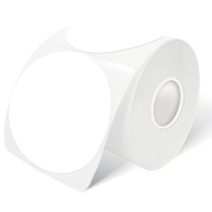 3 Inch White Round Thermal Sticker Labels, -Adhesive Circle Direct Thermal La…