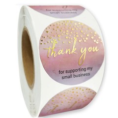 Thank You Stickers Small Business (1.5″ Round, 400 Label Per Roll) by Modern 5th