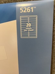 Avery White Mailing Labels 1″ x 4″ -500 Labels #5261