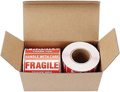 Warning Fragile Tape, 3″ X 2″ Fragile Handle with Care Warning Stickers for S…