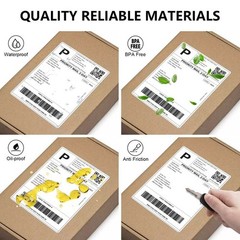 Direct Thermal Labels 4×6 Inch 220 Per Roll Waterproof Oil Proof Strong