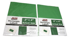 Jam Paper Shipping Address Labels Standard Mailing 2″ x 4″ Gamma Green 2 Pack