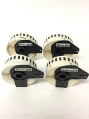 Lot Of 12 Brother DK-2214 White Paper Shipping Labels , 12MM, FREE SHIPPING