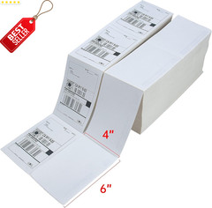 4000 Fanfold 4×6 Direct Thermal Shipping Labels Perforated Zebra Rollo US