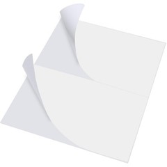 Half-Sheet Printable Shipping Labels- 5 1/2 x 8 1/2- Matte White Mailing Labe…