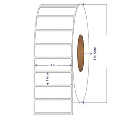 3×1 Direct Thermal Labels, Perforated, 5500/RL 3″ core