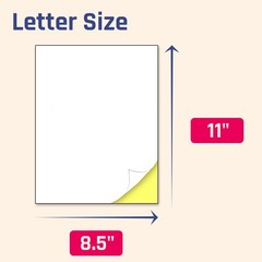 30 Sheets, Printable White Sticker Paper, Laser/Inkjet Printing – Matte, Letter