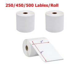 4″x6″ Direct Thermal Shipping Labels Fanfold/ Roll Perforated For Rollo & Zebra