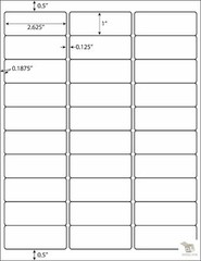 50 Sheets 1500 Labels FBA 1 x 2 5/8 Address Mailing Labels 32 UP 1 x 2.625