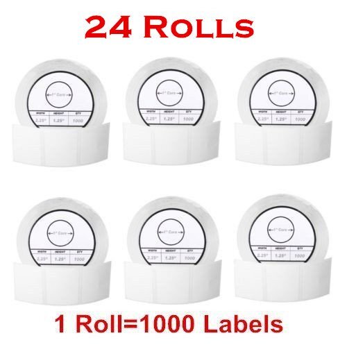 24 Rolls 2.25″x1.25″ Direct Thermal Barcode Labels Zebra LP2824 TLP2824 LP2844