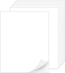 Printable White Sticker Labels, 100 Sheets 8.5″ X 11″ Full Sheet Label Stickers