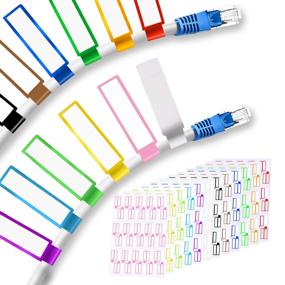 Waterproof Cable Labels for Management Write On,Self Adhesive Printable
