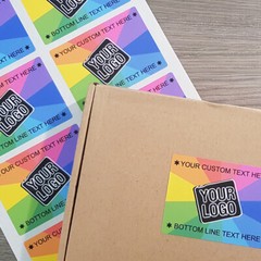 200 Custom Printed (63mm x 47mm) Rectangle Sticker Labels – Logo Personalised